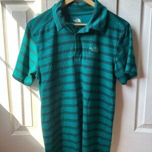 North Face Flash Dry Polo Shirt Mens Medium Teal Casual Golf